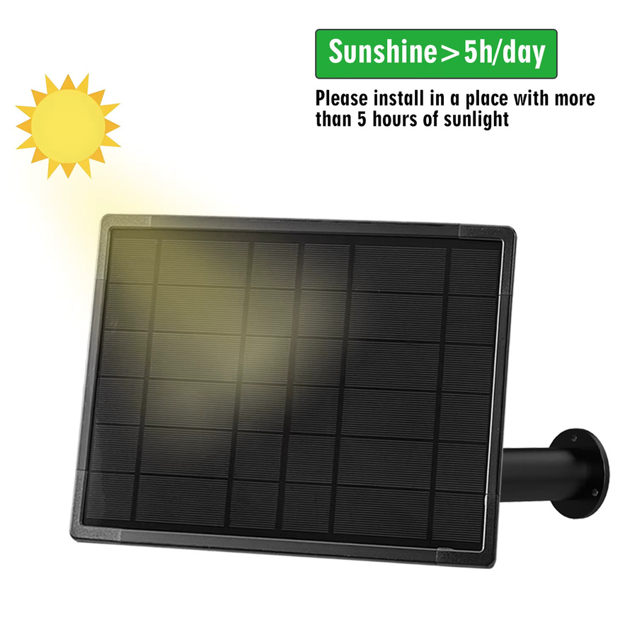 EYIZCO 25 W Mini-Solarpanel mit USB-Anschluss und IP66 Wasserdichtigkeit in Schwarz zur Ladung von 18650 Li-Ion Akkus, 4G WIFI Router und Wifi Kamera - Bild 4