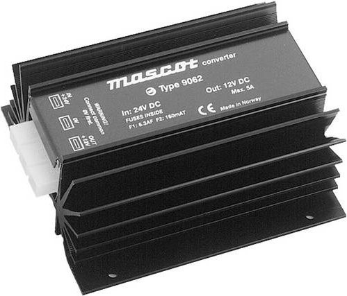 Mascot Battery 9062 DC/DC-Wandler 24 V/DC auf 12 V/DC, 3A, 40W, Schwarz - Bild 1