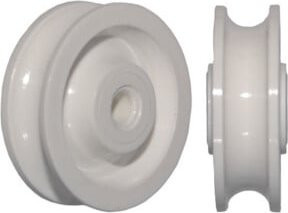 HBS BETZ Seilrolle 57/40 in Weiß mit Kunststoff-Gleitlager und 40mm Rad-Durchmesser - Bild 1