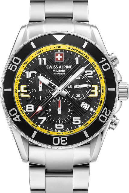 Swiss Alpine Military Raptor Chronograph, Quarz, Edelstahl, 42 mm, Herren - Bild 1