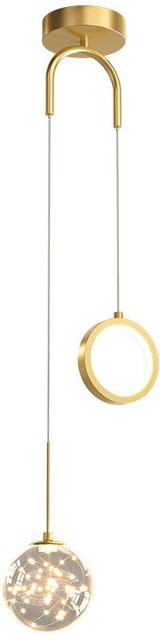 Yuda Lighting Moderner LED Kronleuchter Firefly Design in Gold, dimmbar, inklusive Leuchtmittel für Wohnzimmer, Schlafzimmer und Küche - Bild 1