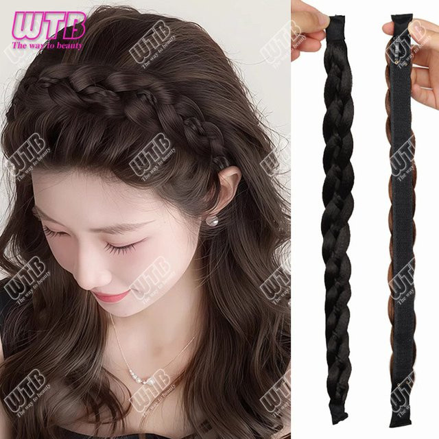 WTB Synthetische Perücke Twist Geflochtenes Stirnband, Damen - Bild 1
