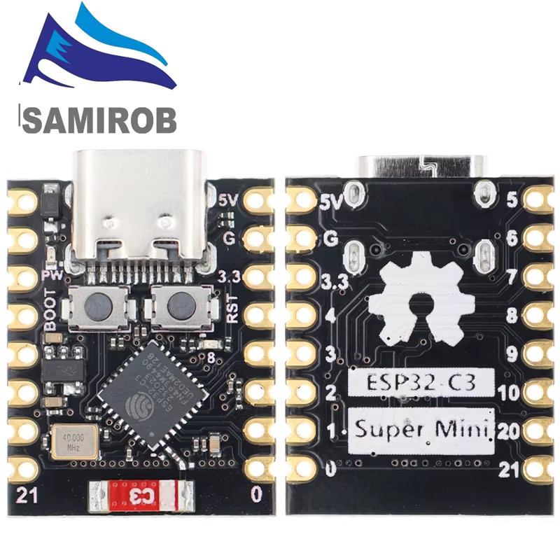 SAMIROB ESP32-C3 SuperMini Entwicklungsboard mit WiFi und Bluetooth in Schwarz - Bild 4