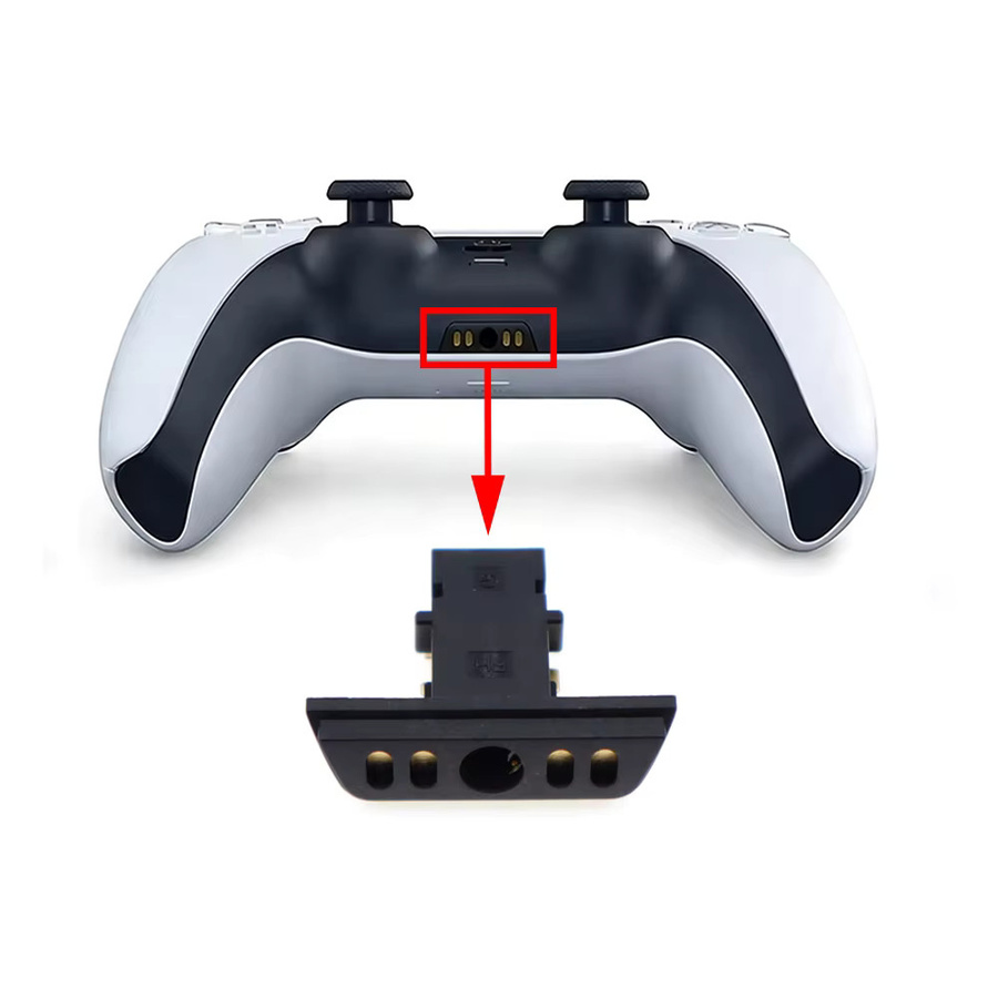 TingDong 3,5 mm Headset Stecker Port Buchse für DualSense 5 PS5 Controller in Schwarz - Bild 2