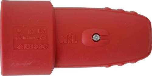 N & L 17132 Schutzkontaktkupplung aus Gummi, 230V, Rot, IP20 - Bild 1