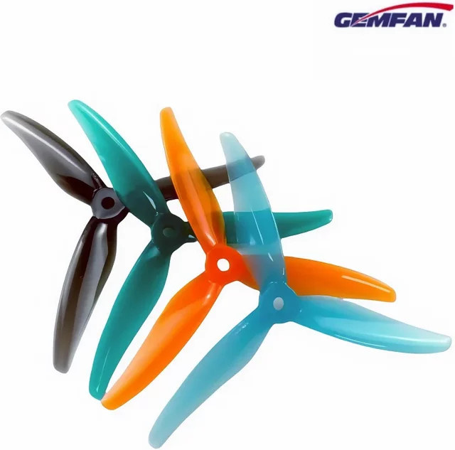 GEMFAN Drei-Blatt 51466-V2 5-Zoll Propellerblätter, Grau, Bunt / Mehrfarbig - Bild 1