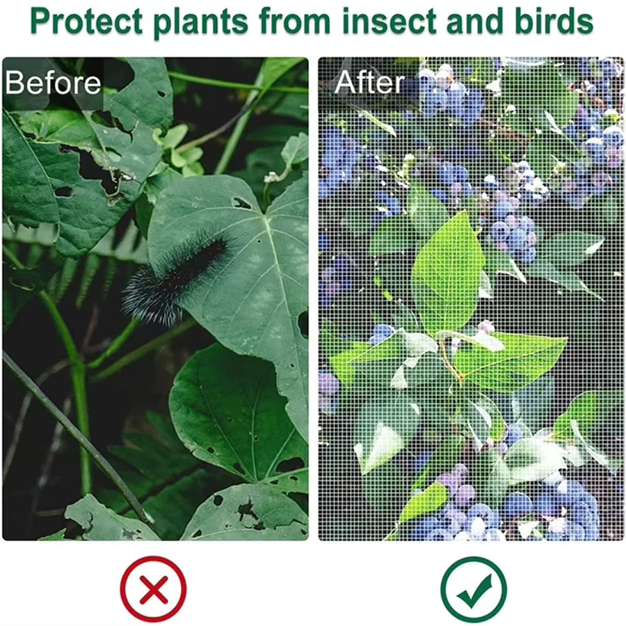 2er-Pack weißes Mesh-Netz als Insekten- und Vogelschutz für Gemüse, Obstbäume und Pflanzen, 2 Stück mit 2,44 m x 9,75 m - Bild 3