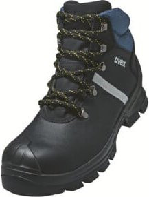 Uvex 2 construction S3 Sicherheitsstiefel aus Leder in Schwarz Blau, Größe 36 - Bild 1