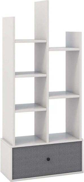 Costway Bücherregal in Baumform in Weiß, modernes Standregal für Wohnzimmer und Home Office, B/T/H: 53 x 24 x 118 cm - Bild 1