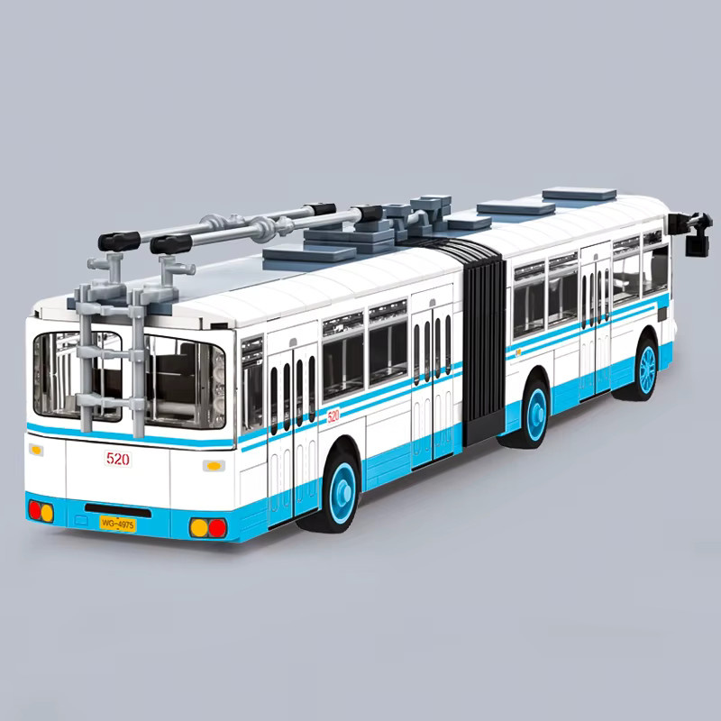 Wangge Kleinpartikel-Baustein-Set Touristen-Sightseeing-Transportbus Automodell Spielzeug in Weiß - Bild 3