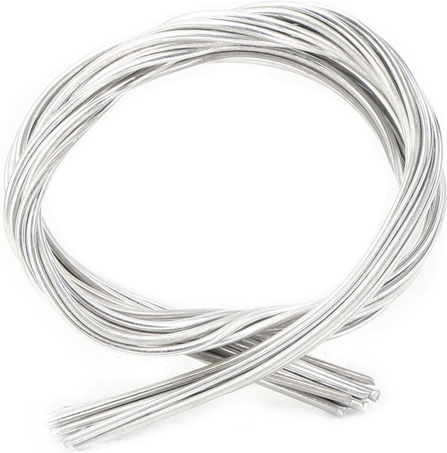 TOMTOP 10 Stück Aluminium-Schweißstäbe mit Flussmittelkern in Silber, Durchmesser: 2 mm - Bild 1