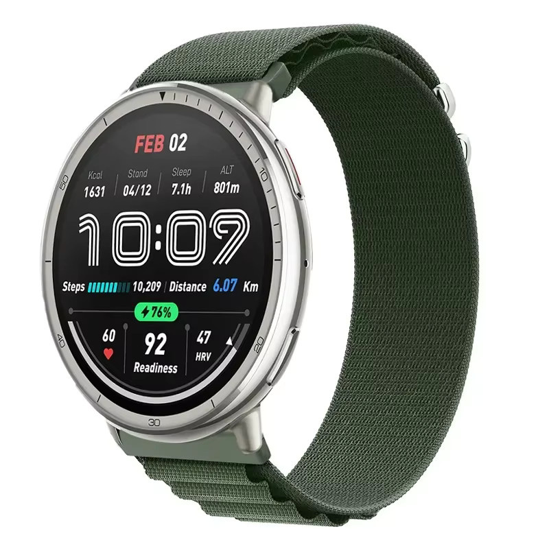 Uhrenarmband Alpine Nylon, Schwarz, Unisex, 20/22 mm - Bild 1