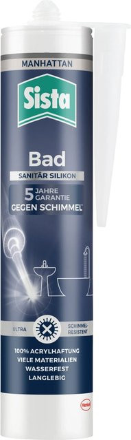 Sista Bad Sanitär Silikon Manhattan wasserdicht, 280 ml Kartusche - Bild 1