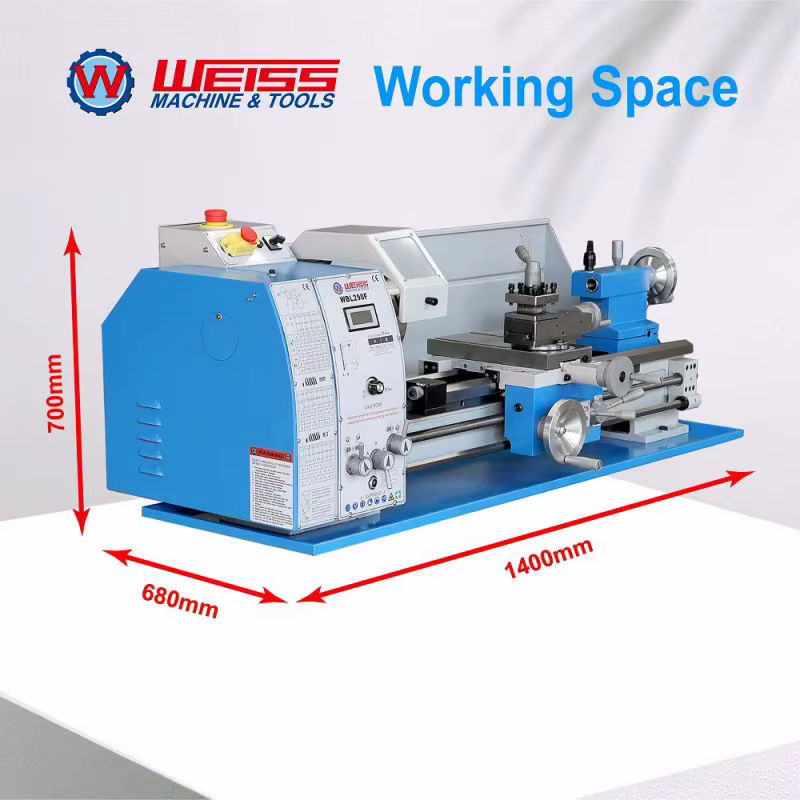 WEISS WBL290F Metalldrehmaschine Tischdrehmaschine mit 1,5 kW bürstenlosem Gleichstrommotor, D1-4-Spindel mit 38 mm Spindelbohrung und 160 mm 3-Backenfutter, Weiss - Bild 2