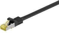Wentronic Goobay Cat.7 Patch-Kabel RJ-45 auf RJ-45, SFTP PiMF Ethernet LAN Rohkabel, Schwarz, Länge: 30,0 m - Bild 1