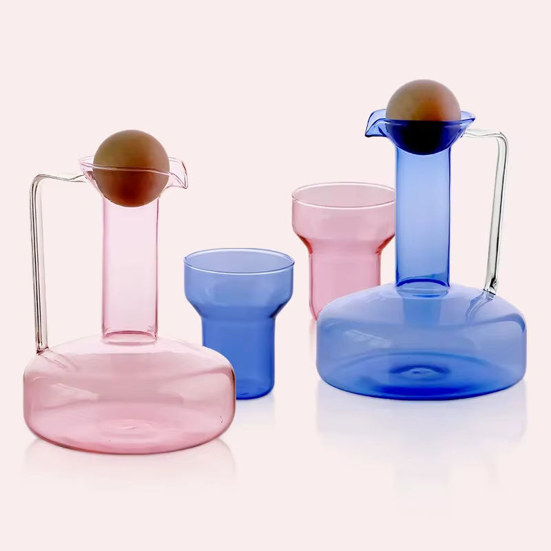 ZHUOJI Glas Wasserkocher und Tassenset im Nordic Stil, transparent, 1,5 l - Bild 3