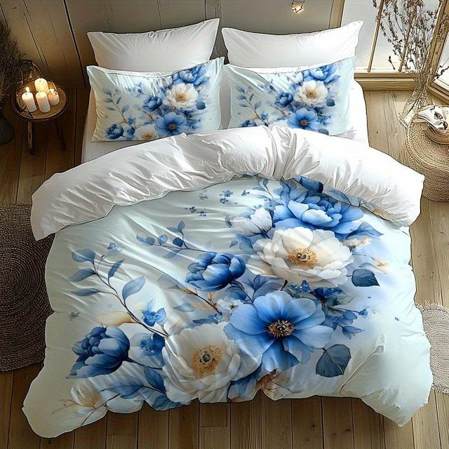 Prinzessin Floral Bettwäscheset mit Kissenbezug, 3-teiliges Bettwäsche-Set für Single, B/H: 135 x 200 cm - Bild 1