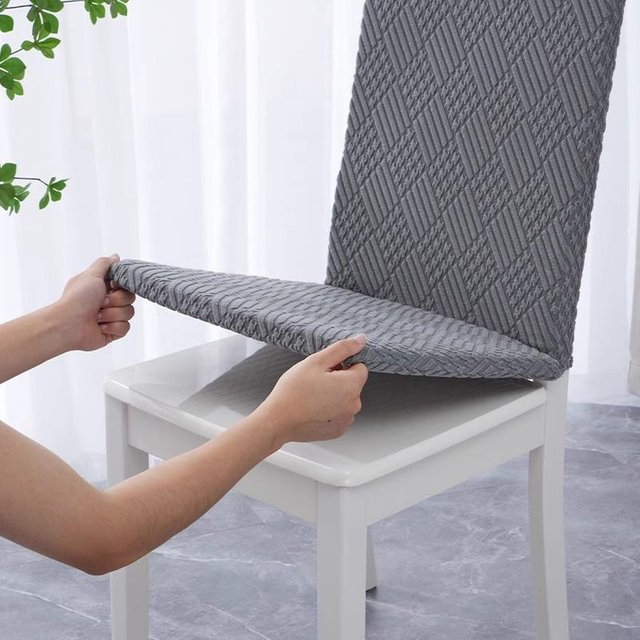 Yiran Furniture Universal Stuhlbezug mit Sitzkissen und Rückenlehne, elastisch, für Esszimmerstühle, B/T/H: 40 x 42 x 50 cm - Bild 1