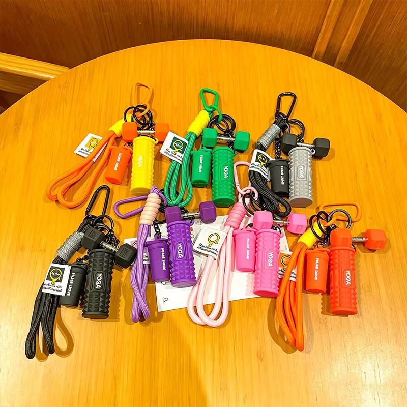 Yogodlns Schlüsselanhänger, Seil, Hantel und Kettlebell, purple, Unisex - Bild 2