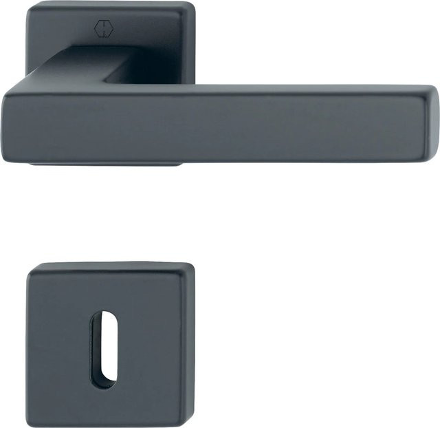 Hoppe Rosetten Garnitur Austin aus Aluminium in Schwarz Matt - Bild 1