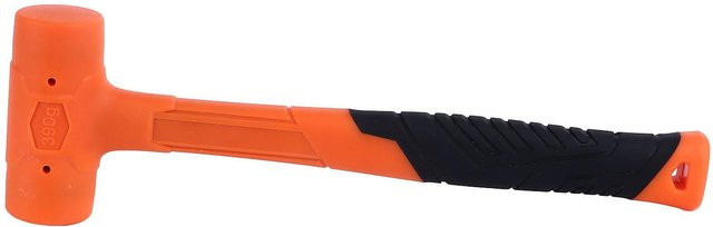 Painter Gummihammer schwarz und orange, rückprallfester Installationshammer aus Gummi mit 0,23 kg - Bild 1