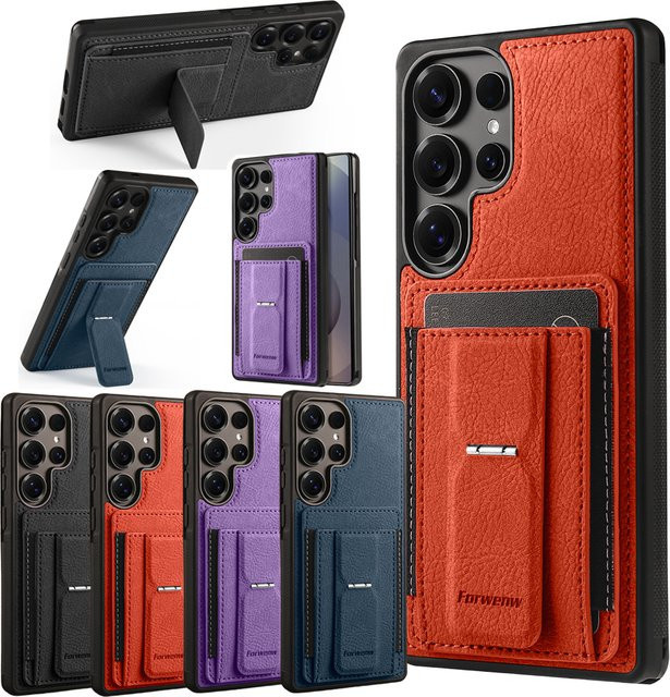 Handyhülle mit Kartenfächer und Kickstand für Samsung Galaxy S26 Ultra S25 Plus S24 S23 S22 in Blau - Bild 1