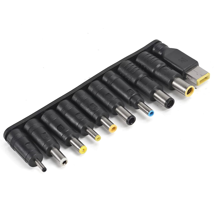 BRYNTHORX USB-C Laptop-Netzteil Reparatur-Kit mit 65W Universal-Ladegerät Anschlussbuchsen und Kabel in Schwarz, 10 Stück - Bild 1