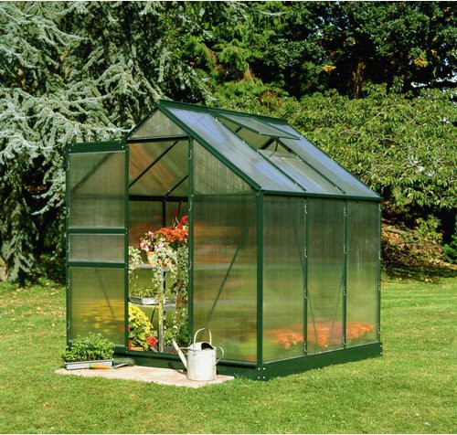 Halls Gewächshaus Popular in Grün mit 3,8 m² Anbaufläche und Polycarbonat-Stegdoppelplatten - Bild 3