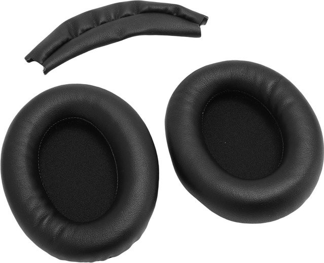 Sony Ersatz-Ohrpolster und Stirnbandpolster Set aus Proteinleder für WH 1000XM3 Kopfhörer in Schwarz - Bild 1