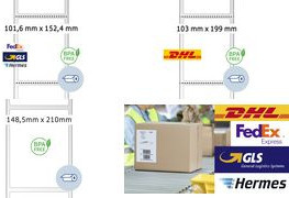 HERMA Thermodirekt-Versandetiketten in Weiß, Rolle, B: 10,16 cm, H: 15,24 cm - Bild 1