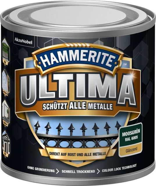 Hammerite Ultima Premium Metall-Schutzlack glänzend Moosgrün 250 ml - Bild 1