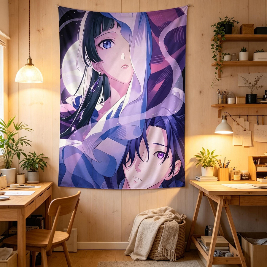 Anime Wandteppich Die Apotheker-Tagebücher Hippie Wandbehang aus Polyestergewebe, Mehrfarbig, Breite: 40 cm, Höhe: 60 cm - Bild 2