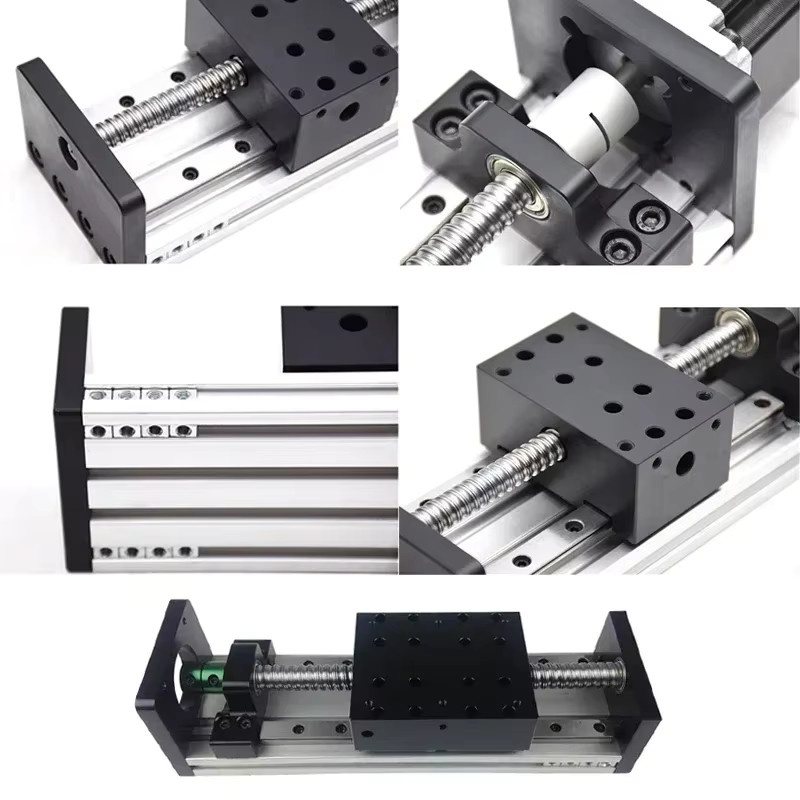 TEHIGHAUTO Doppelschienen-Schiebetisch mit XYZ-Achse und Kugelumlaufspindel, Breite: 80 mm, 4 Schieber, bis 80 kg Last - Bild 4