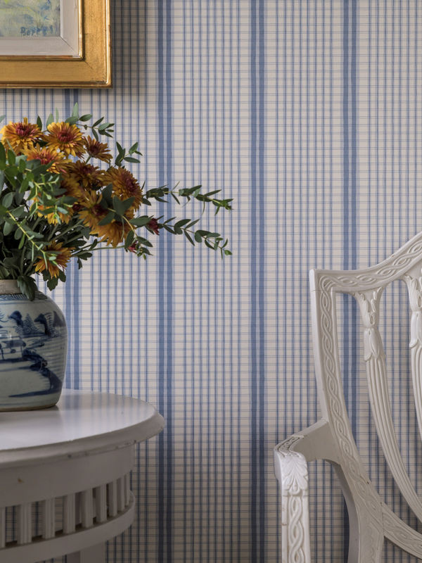 Brömssen Tapete Como Faded Denim in Blau, Vlies-Tapete im skandinavischen Design mit abstraktem Muster - Bild 3