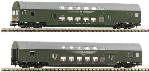 Fleischmann N 2er-Set Doppelstockwagen der DR 2. Klasse DBmue und Steuerwagen 2. Klasse DBmq 6260041