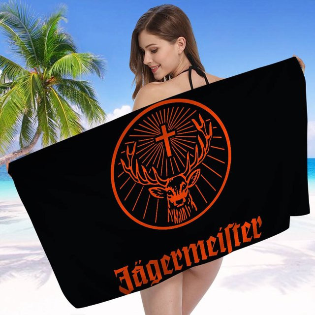 J-Jägermeister Mikrofaser Strandtuch von Ka Chen Muxi, schnelltrocknend und saugfähig, B: 137 cm, H: 178 cm - Bild 1