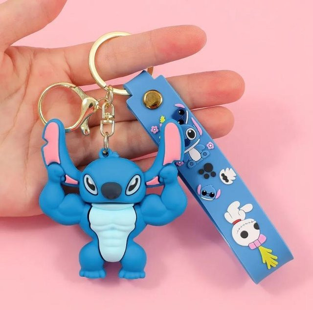 Disney Stitch Schlüsselanhänger, PVC, Unisex, braun - Bild 1
