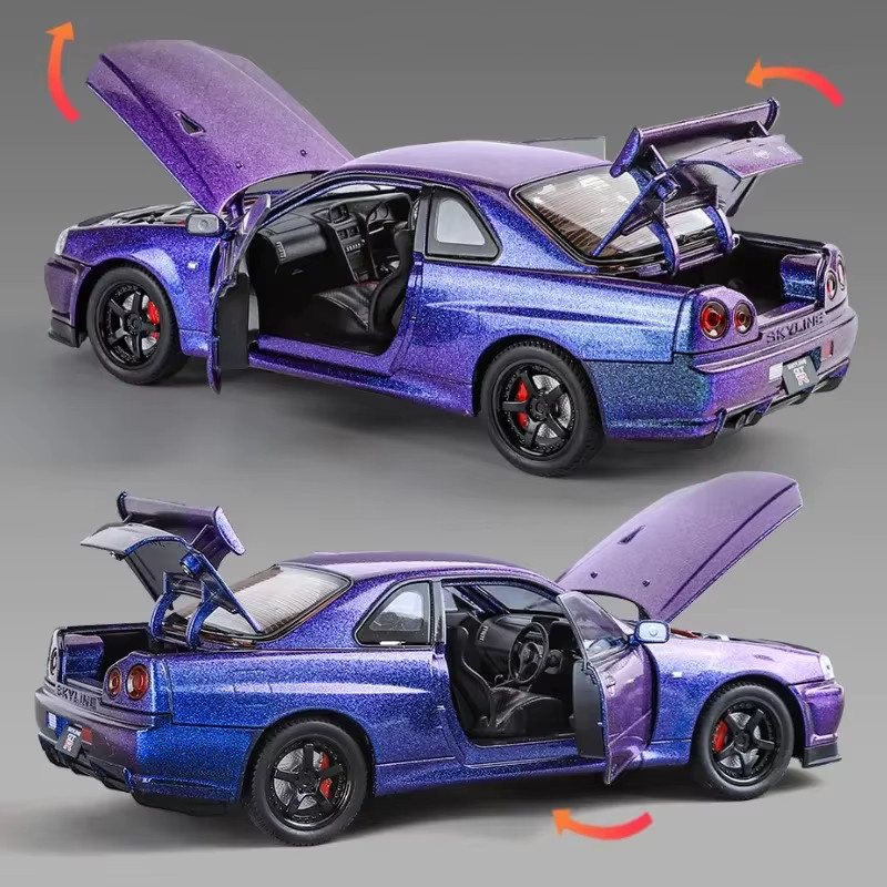 WELLY Fast & Furious Skyline R34 Modellauto, 1:24, mit Licht und Sound - Bild 2
