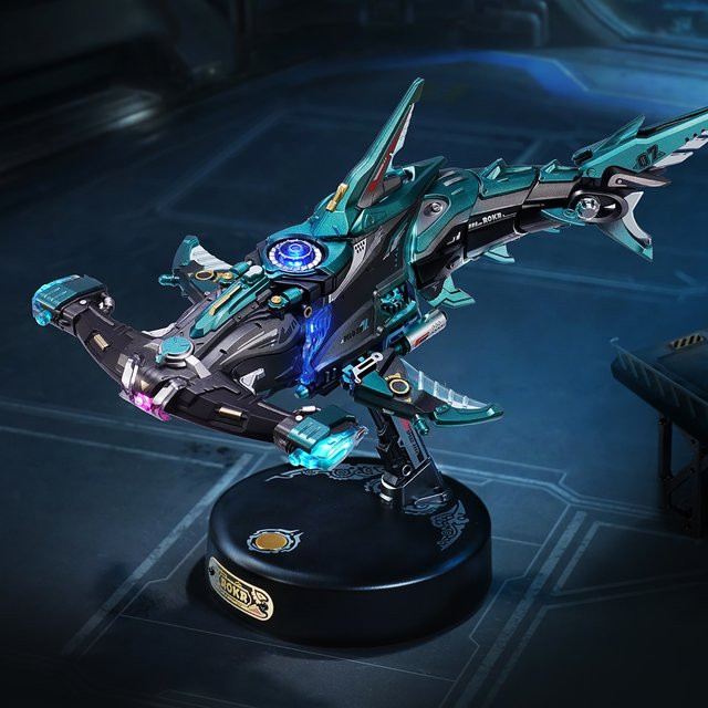 ROBOTIME Rokr Hammerhead Shark 3D-Puzzle mit Getriebeantrieb als technische Dekoration - Bild 1