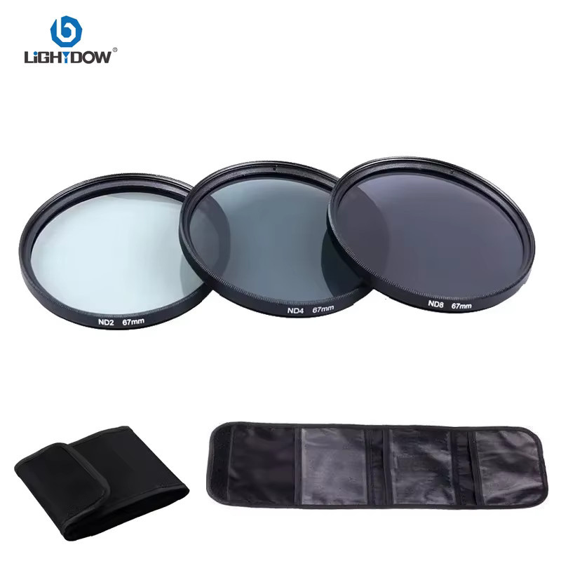 Lightdow ND2 ND4 ND8 3-in-1 Neutraldichtefilter-Set in Schwarz für Nikon Sony Pentax Canon Kameras - Bild 2
