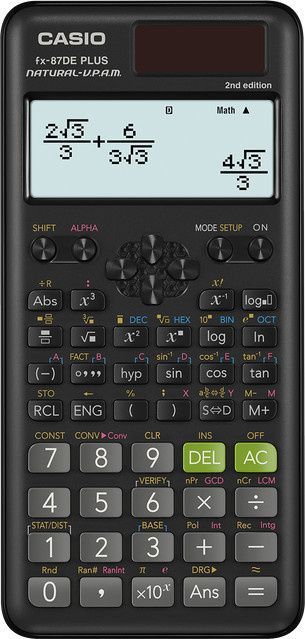 Wissenschaftlicher Casio Schulrechner FX-87DE Plus 2nd Edition in Schwarz - Bild 1