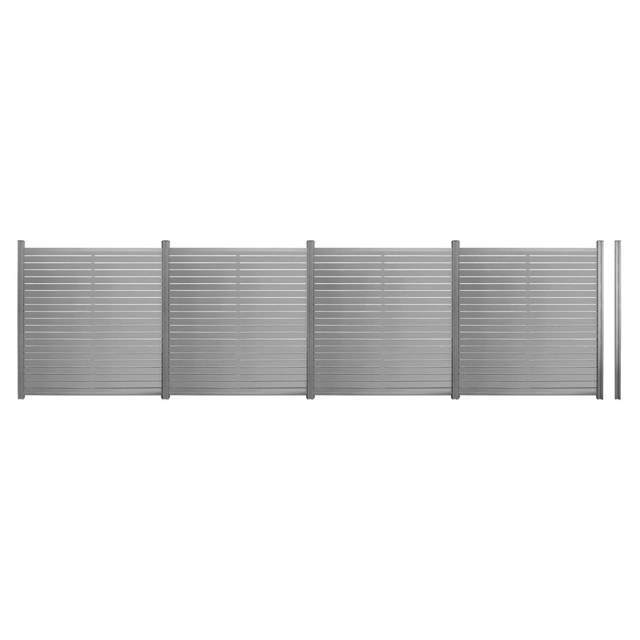 Home Deluxe WPC-Sichtschutzzaun Alira Dunkelgrau Set bestehend aus 4 Elementen und 6 Pfosten - Bild 2