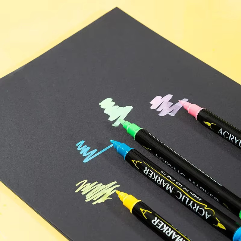 Dual Tip Acryl Pastell Marker Stifte in Mehrfarben für DIY Graffiti auf Stoff, Leinwand, Keramik und Metall - Bild 4