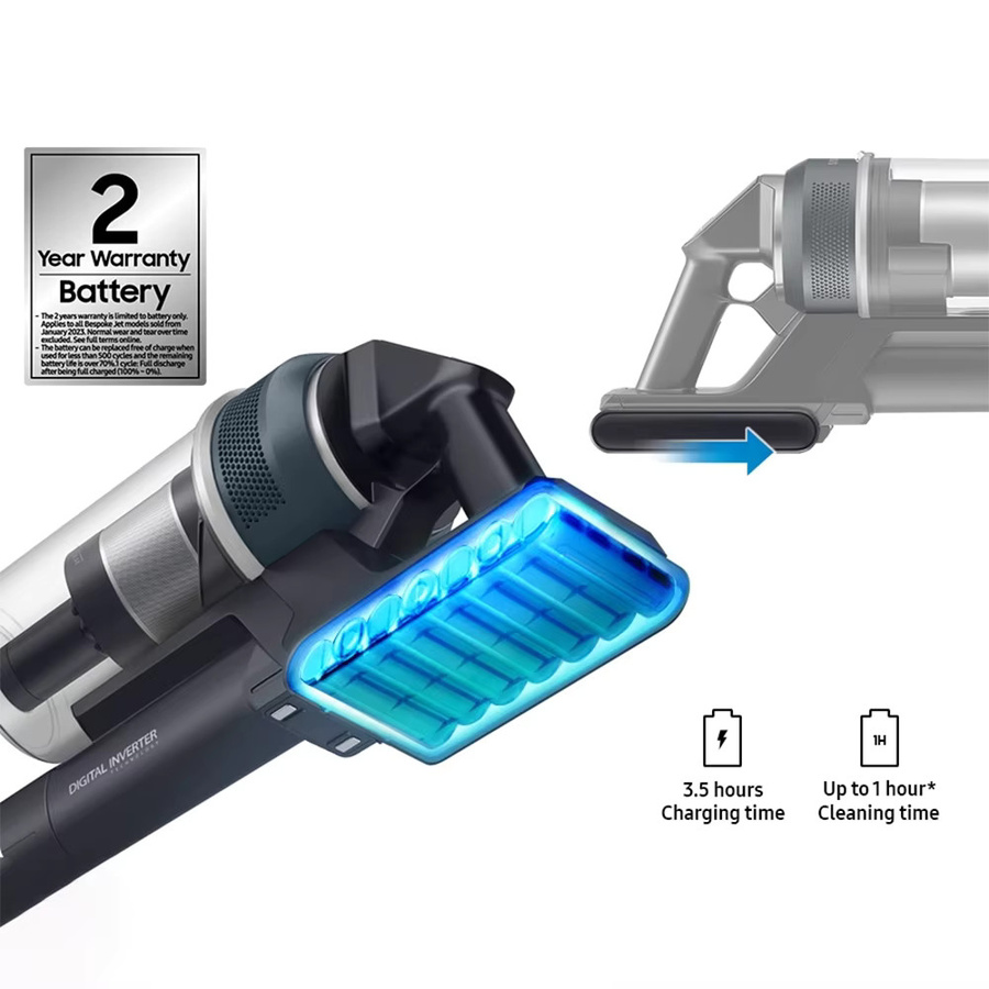 Samsung Ersatzakku für Jet 95 Jet 85 VS20A95823W mit BMS, 25,2V, 5000mAh, Schwarz - Bild 6