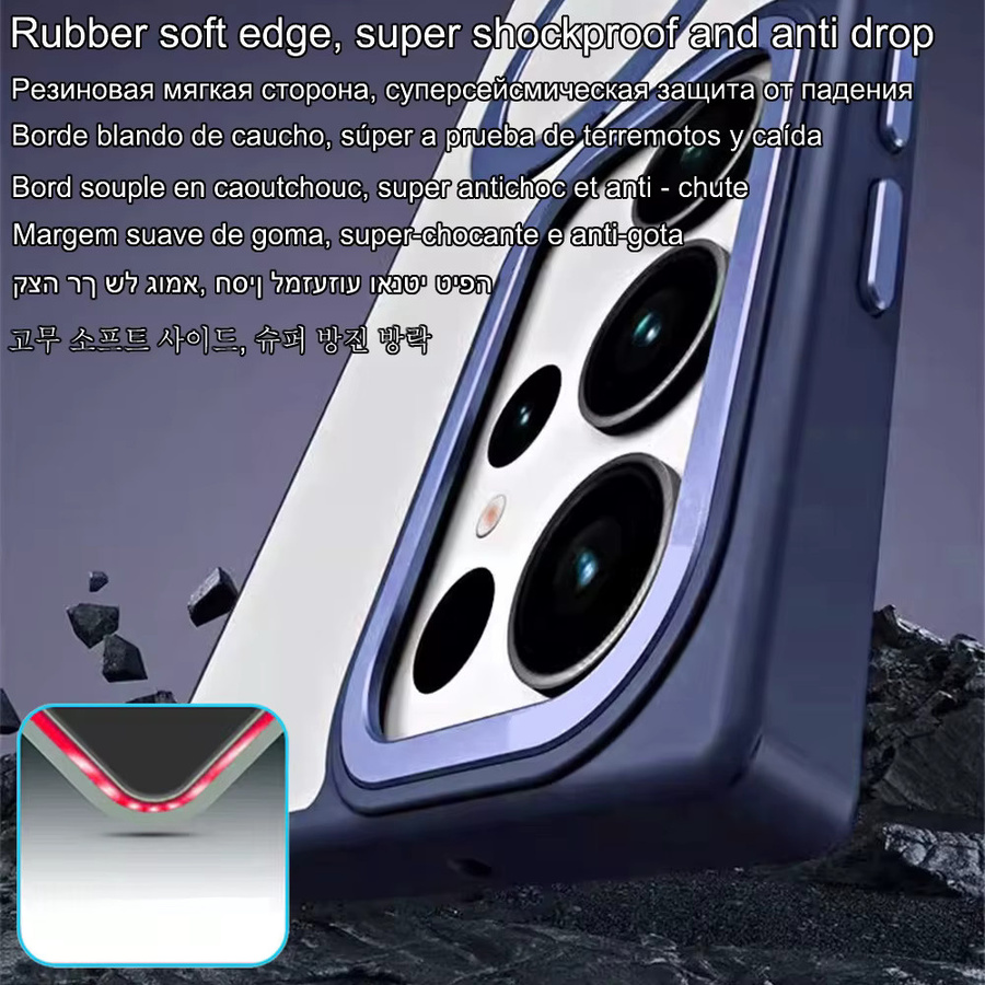 Apple Original MagSafe Transparente Hülle mit Magnet für iPhone 11 bis iPhone 17 Pro Max in Blau - Bild 3