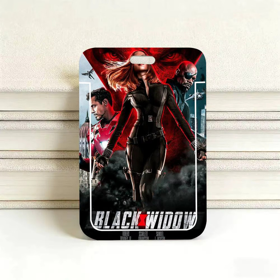 B-Black W-Widow Movie Lanyard-Kartenhalter, Ausweishalter mit Nackenband - Bild 3