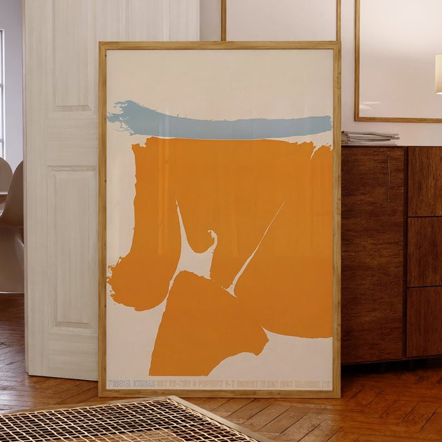 Abstrakte Leinwandmalerei Friedel Dzubas im Retro-Stil als Wandkunst für dein Wohnzimmer - Bild 1
