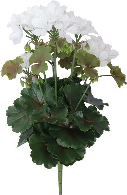 Künstliche Geranie Perla von artplants in Weiß, Höhe: 40 cm - Bild 1