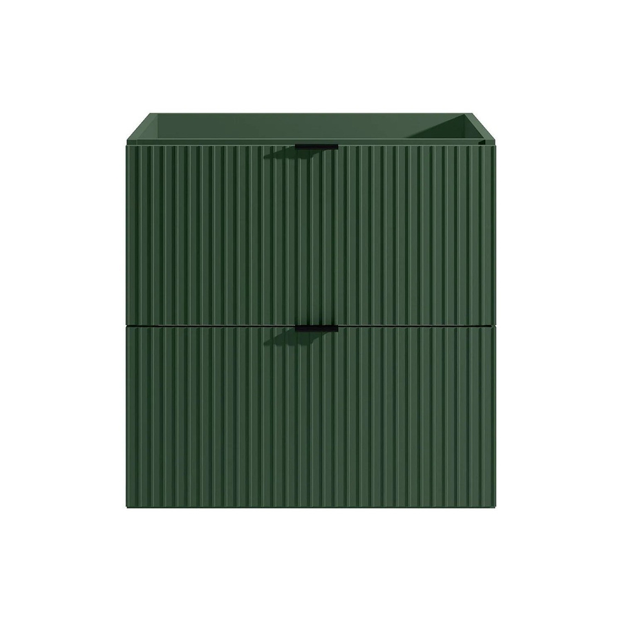 Waschbeckenunterschrank Zevini in Grün matt mit Streifen, Breite: 60 cm, Tiefe: 47 cm, Höhe: 60 cm - Bild 2