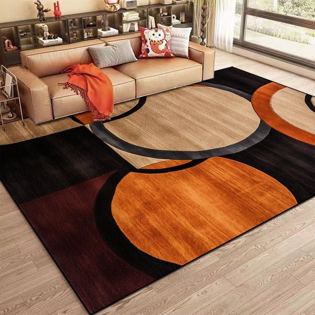 JGJG Nordischer Abstrakter Teppich mit modernem geometrischem Design, rutschfest und waschbar, Mehrfarbig, B: 100 cm, L: 200 cm - Bild 1
